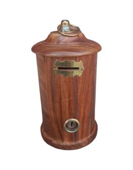 Wooden Money Bank Sisau Tower With Hanger 7x4 Inch