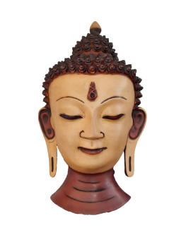 Antique Resin Buddha Mask 10 Inch