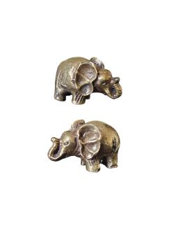 Smallest Fat Brass Elephant Statue 0.5 Inch