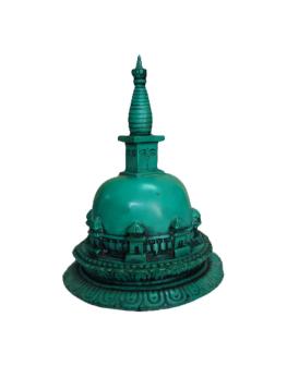 Green Resin Buddhist Stupa Or Chaitya 7 Inches