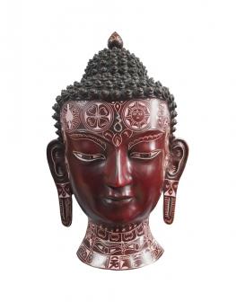 Big Resin Nepali Buddha Mask 15 Inch Carving Buddha Head