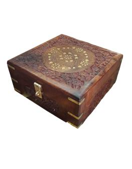 Wooden Square Jewellery Box 8x8 Inch