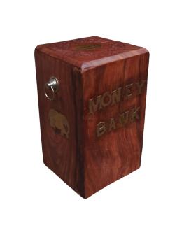 Biggest Money Bank Wooden Hxlxb 10x6x6 Inch Rectangle With Hanging