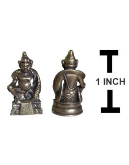 Golden Brass Lord Kuber Statue | 1 Inch Smallest | Peacock Handicraft | Made In Nepal