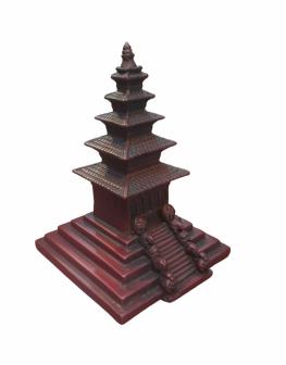 FIve Storey Temple 6x4 Inch Nyatapole Temple Bhaktapur Reddish Black