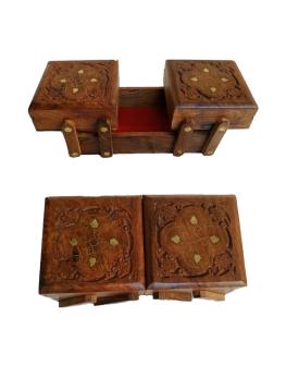 Wooden Jewellery Box 6x4 Inch 3 Boxes