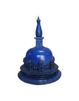 Blue Resin Buddhist Stupa Or Chaitya 7 Inches