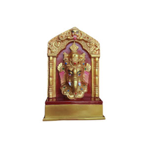 Ganesh Head Statue with Base 9x7 Inch Meditative Art for Home & Office