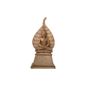 Leaf Buddha Statue White Nepali Meditating Buddha On Leaf