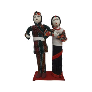 Nepali Ethnic Couple Doll Newar Community Handmade 9 Inch