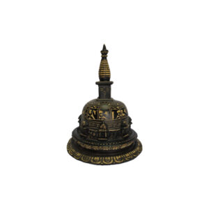 Resin Buddhist Stupa Or Chaitya 7 Inches With Carvings