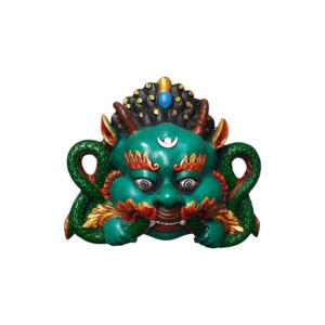 Colorful Cheppu Head Mask – Small Wall Hanging Statue from Nepal