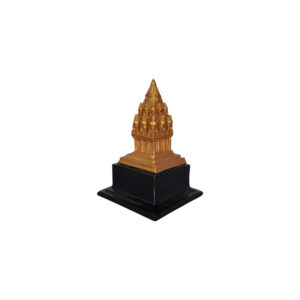 5-Inch Golden Krishna Temple Idol – Fiber Statue with Decorative Base