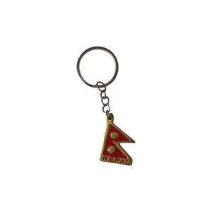 Flag Of Nepal Keyring Pointed Design Keychain