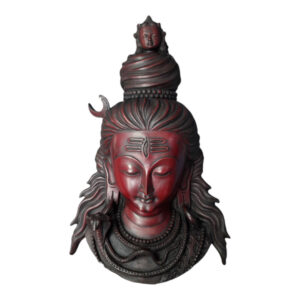 Shiva Face Mask 14 Inch Reddish Black
