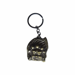 Small Bhairab Head Metal Brass Keyring/ Keychain Nepal