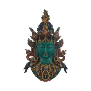 Biggest Nepali Green Tara Mask 14 Inch Colourful Wall Hanging Nepali Art