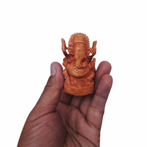 Smallest Wooden Ganesh Statue 2 Inch Nepal