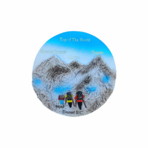 Top Of The World 3D Ceramic Wall Decor With Stand Big 6 Inch Gifts And Souvenir Nepal Mountain Range