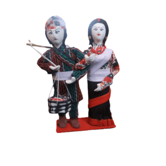 Nepali Newari Ethnic Couple Dolls sold by Peacock Handicraft