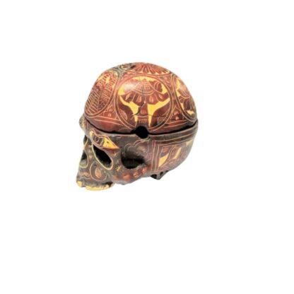 Skull Ashtray Red 4.5 Inches sold by Peacock Handicraft