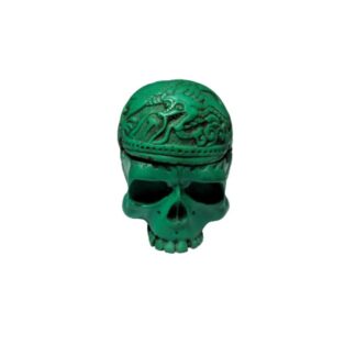 Skull Ashtray Green 4.5 Inches