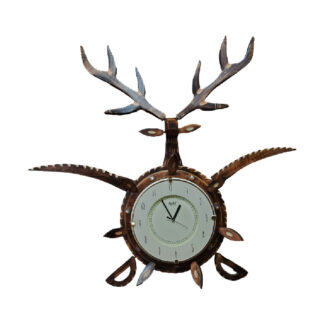 Wooden Wall Hanging Deer Watch Biggest Clock 15 Inches