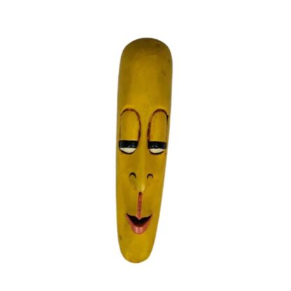 Yellow Red Wooden Long Face Old Man (20x4) inches sold by Peacock Handicraft