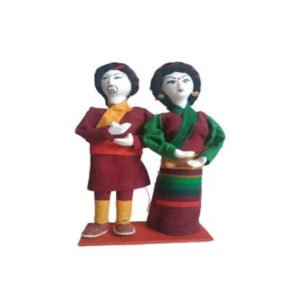 Gurung Nepali Ethnic Couple Dolls 7 inches sold by Peacock Handicraft