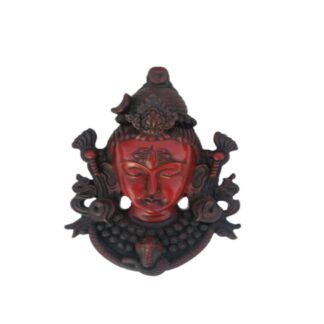 Resin Shiva Mask Red 8 inches sold by Peacock Handicraft