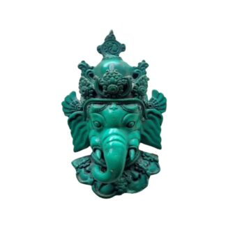 Green Ganesh Mask 7 inches sold by Peacock Handicraft