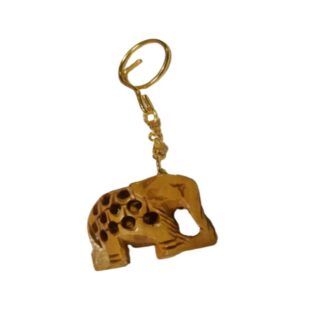 Wooden Elephant Keychain 1''