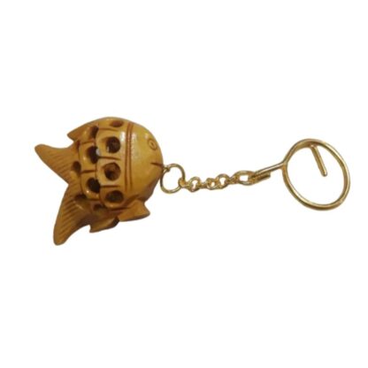 Wooden Fish Keychain Or Keyring 1 Inch