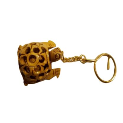 Wooden Tortoise Keychain 1 Inch