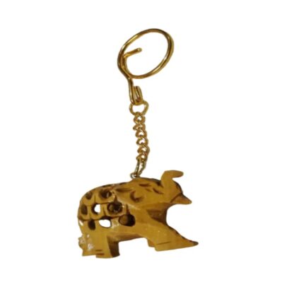 Wooden Elephant Keychain 1 Inch