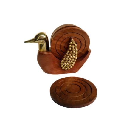 Wooden Tea Coaster Duck Or Swan Design Special (5x4)''