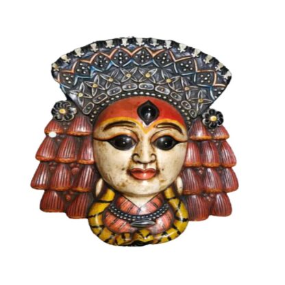 Wooden Nepali Kumari Mask (18x13)''