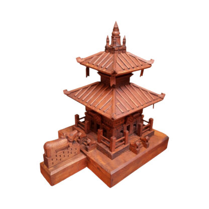 Biggest Wooden Pashupati Temple Nepal 12 Inches Pashupatinath