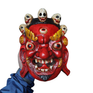 Bhairab Mask In Red 10 Inch