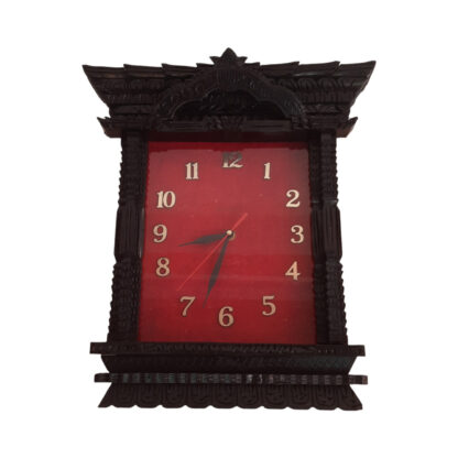 Wooden Handmade Wall Hanging Window Watch Or Clock 15x13 Inch Red