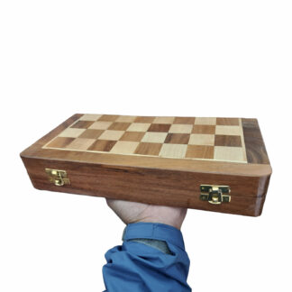 Wooden Magnetic Chess Board Game 12 Inches
