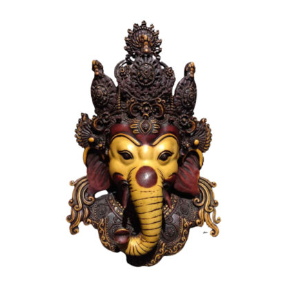 Antique Design Resin Wall Hanging Ganesh Mask 1 Feet