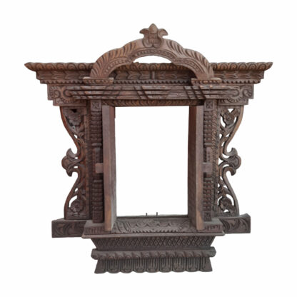 Big Black Nepali Wooden Khapa Jhyal 16 x14 Inch
