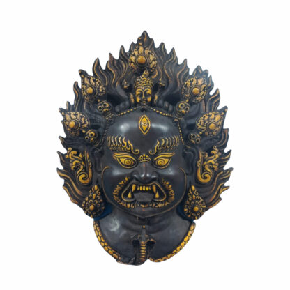 Big Resin Bhairav Head Or Bhairab Mask Dark Antique (12 x10) Inch