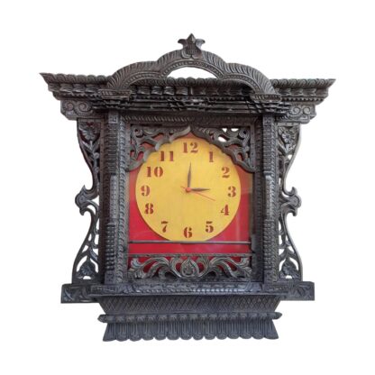 Biggest Black Wooden Window Frame Wooden Watch Or Clock 22x19H Inch Sold By Peacock Handicraft Bhaktapur