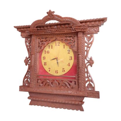 Biggest Brown Wooden Window Frame Wooden Watch Or Clock 22x19H Inch Left