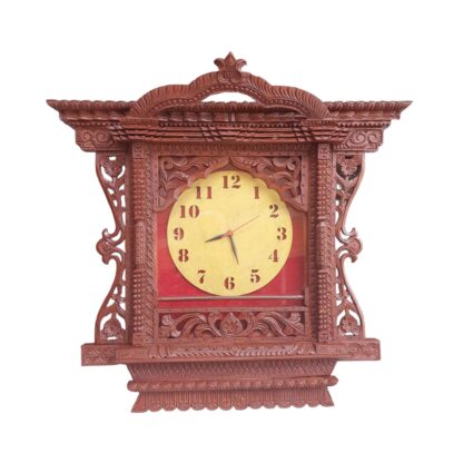 Biggest Brown Wooden Window Frame Wooden Watch Or Clock 22x19H Inch Sold By Peacock Handicraft Bhaktapur
