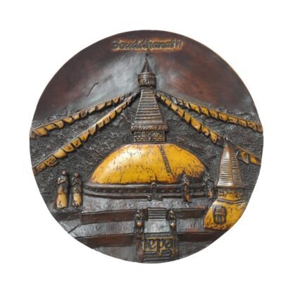 Bouddhanath Antique Round Decorative Plate 6 Inch