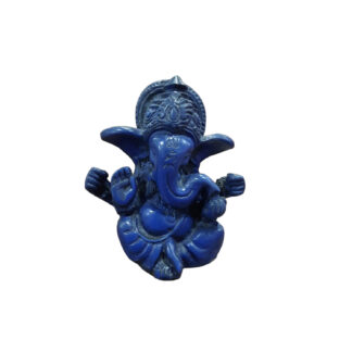 Ganesh Statue Blue Resin 2 Inch