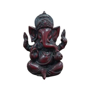 Ganesh Statue Red Resin 3 Inch Special